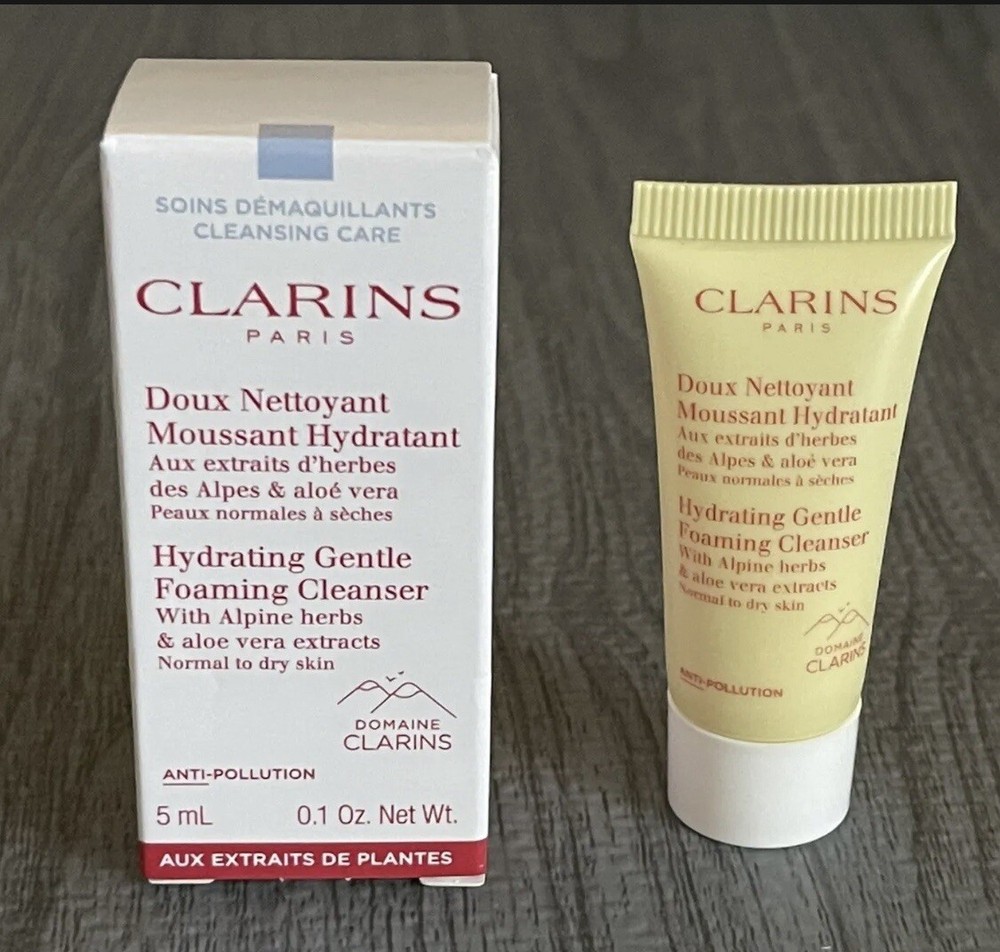 Clarins Hydrating Foaming Cleanser with Alpine Aloe Vera 5ml Travel Size