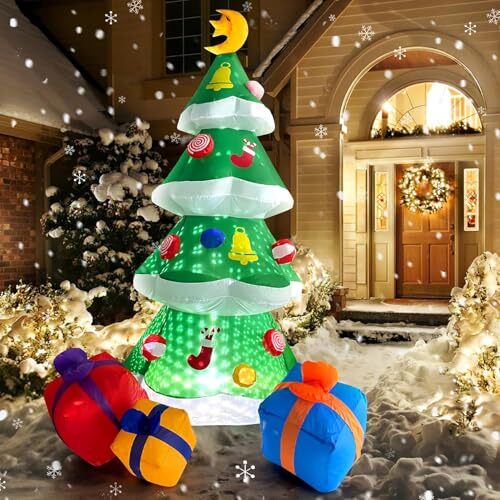 7.5 FT Christmas Inflatables Outdoor Decorations, Christmas Blow Up Yard