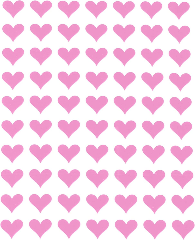 13MM (0.5 Inch) Pastel Pink Heart Stickers for Arts and Crafts Decorative Envelo