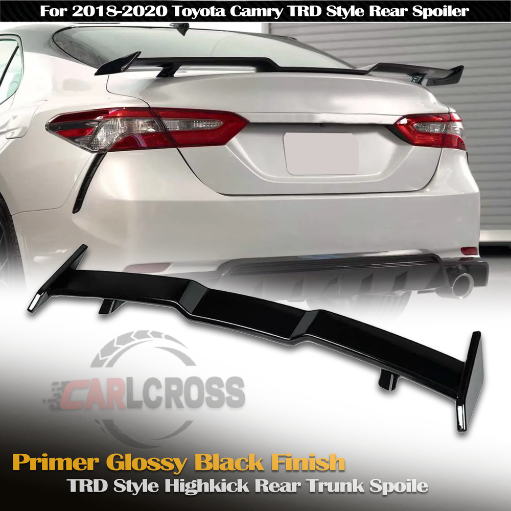 2018-2024 Toyota Camry Gloss Black JDM TRD Highkick Trunk Spoiler Wing