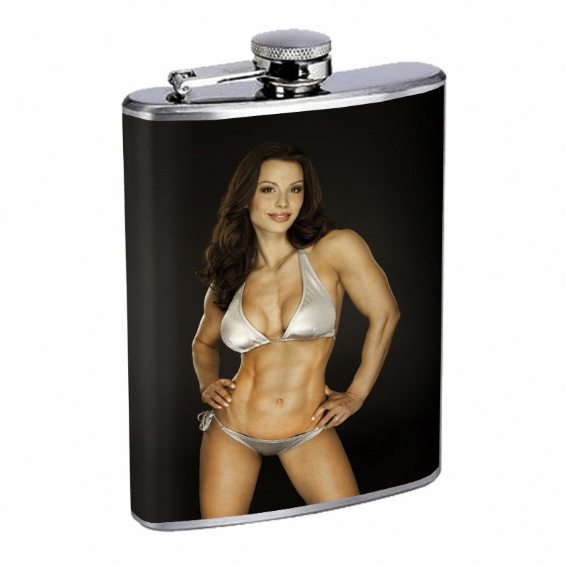 Detroit Pin up Girls D5 Flask 8oz Stainless Steel Hip Drinking Whiskey