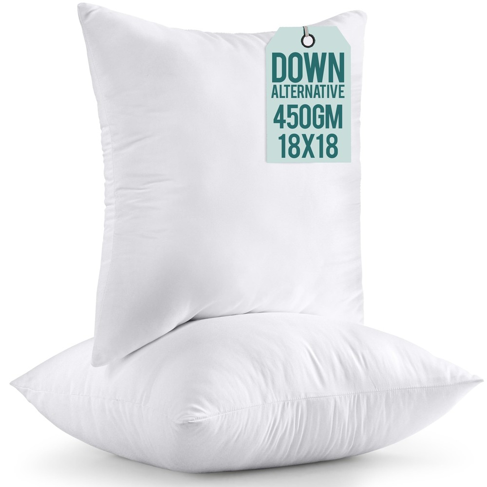 Utopia Bedding 18x18 Inch White Pillow Inserts Pack of 2 for Bed Decor