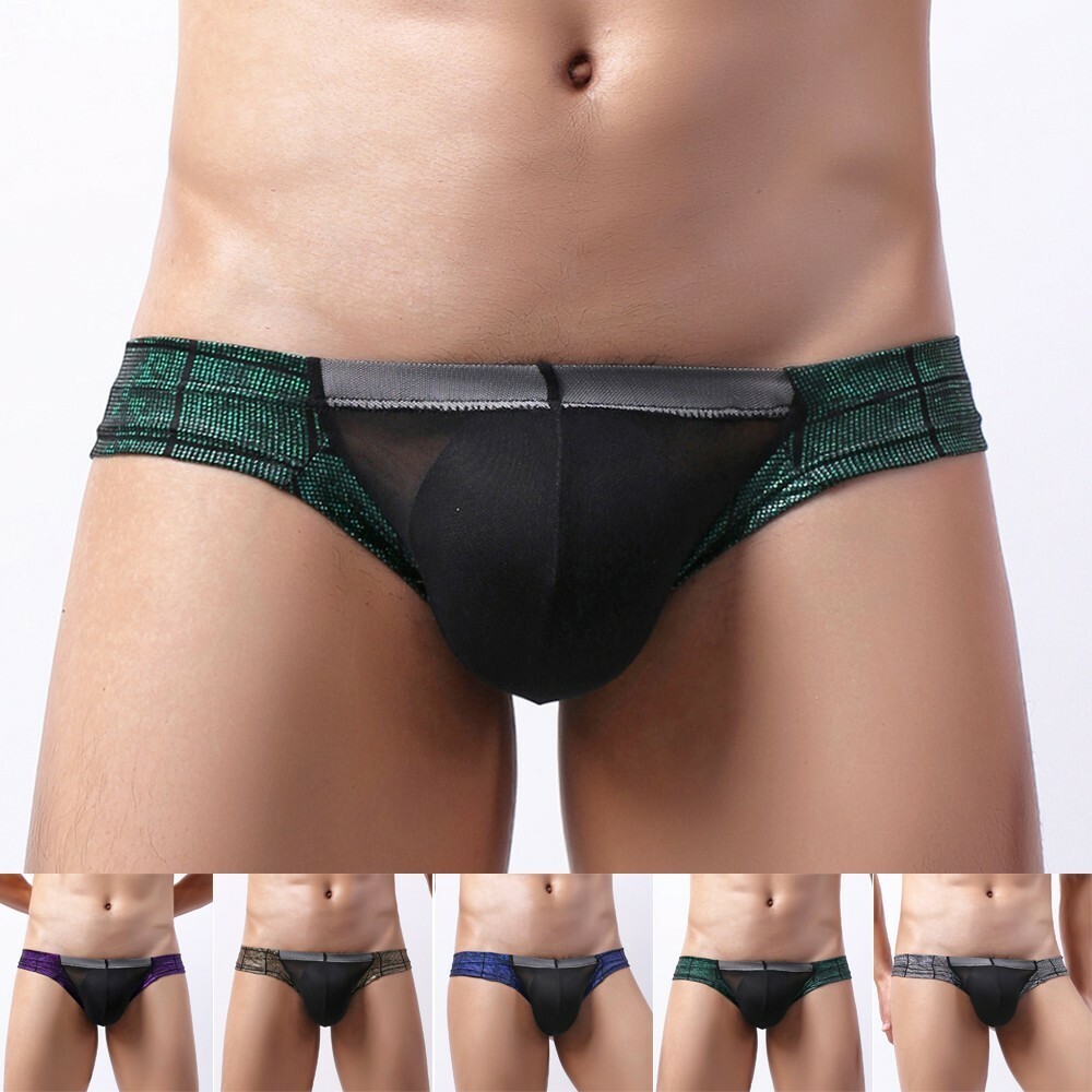 Comfort Underwear Briefs G-string Low Rise M-XL Mens Patent Leather Hot