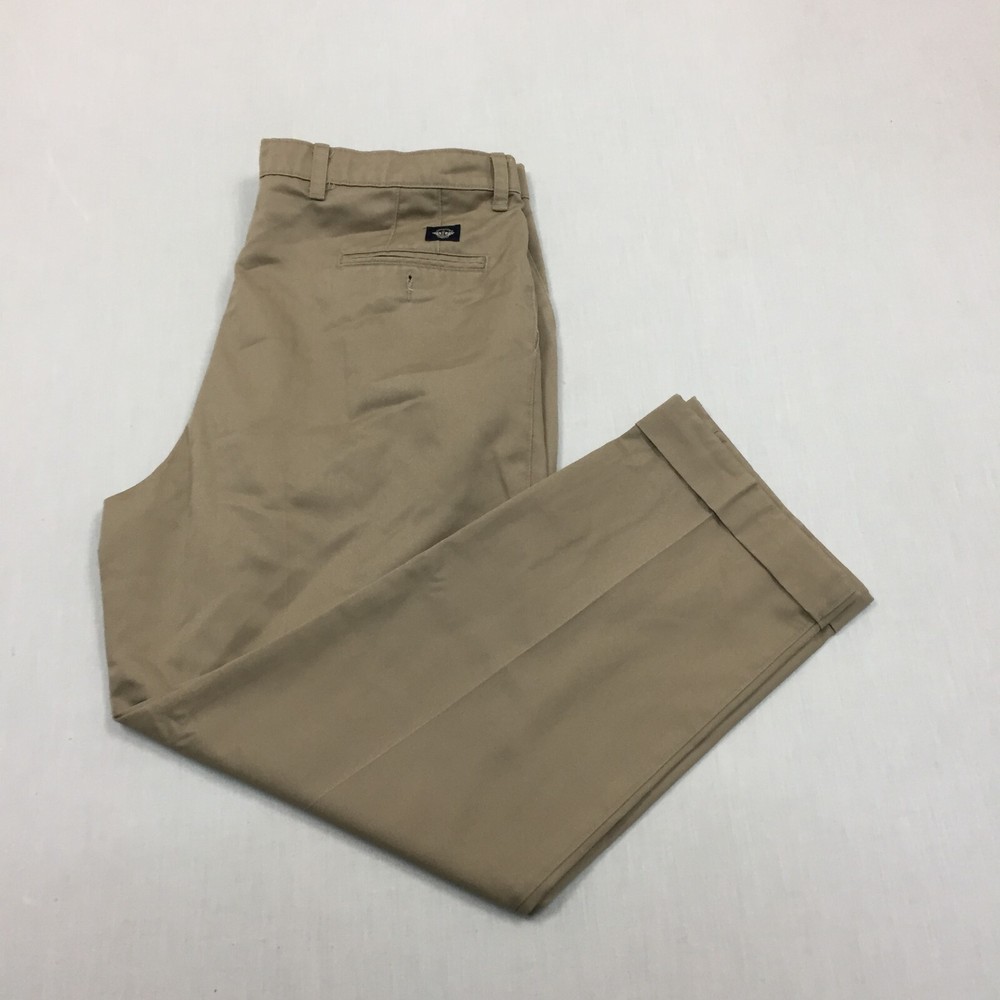 Dockers Chino Trousers Cotton Pants Straight Fit Mens Size 40W 30L Beige