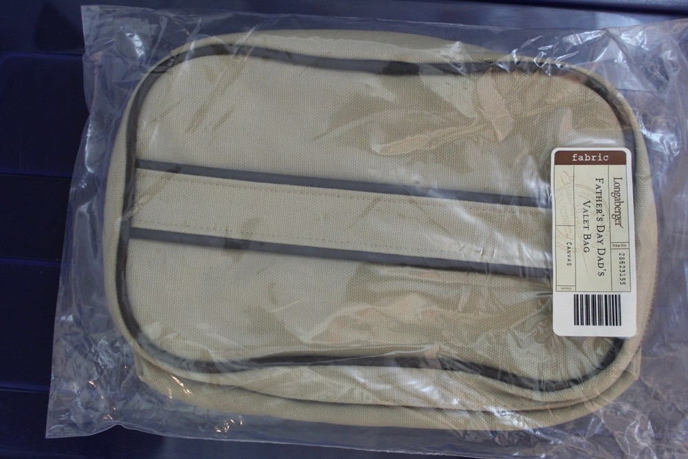 Longaberger 2004 Fathers Day Basket Dads Valet Zippered Shaving Kit Bag#28623155