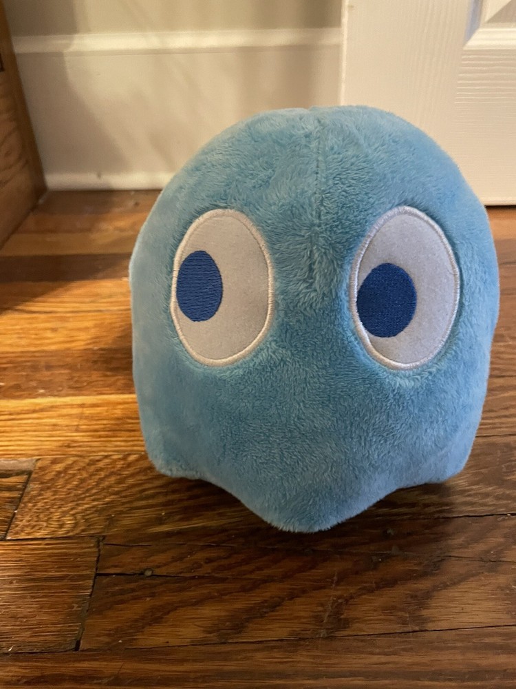 Pac-Man Plush 5 inch Ghost pac-man Inky Blue Pac-Man. Authentic tag