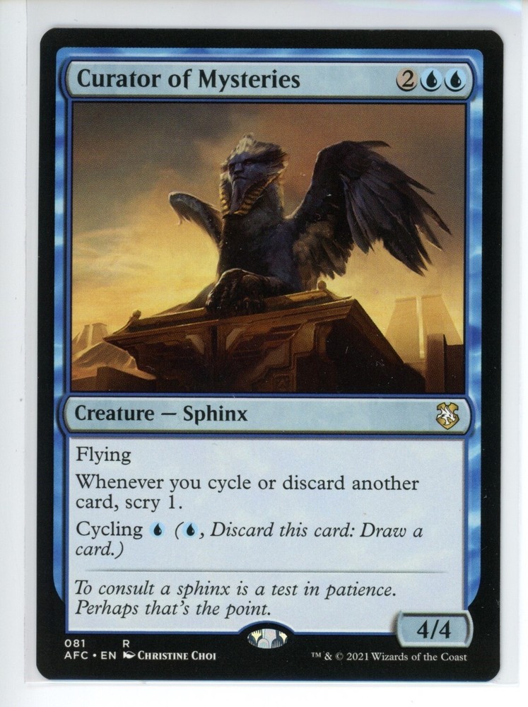 CURATOR OF MYSTERIES Forgotten Realms Commander #81 AFC(NM+)(MTG)