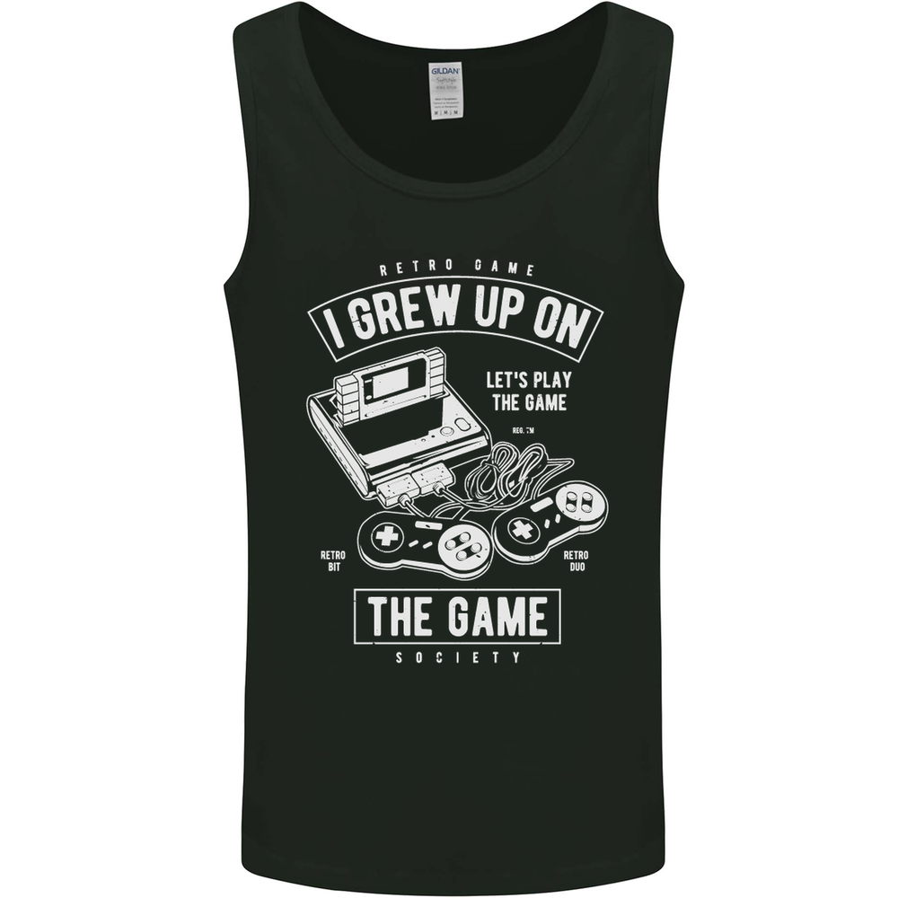 I Grew up on the Gamer Funny Gaming Mens Vest Tank Top