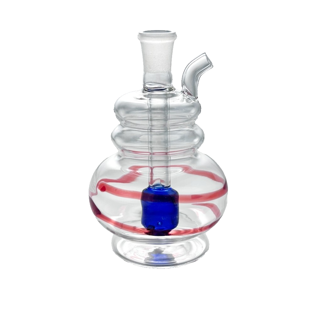 Colorful 3.5 Inch Portable Glass Bong with Bowl and Hose