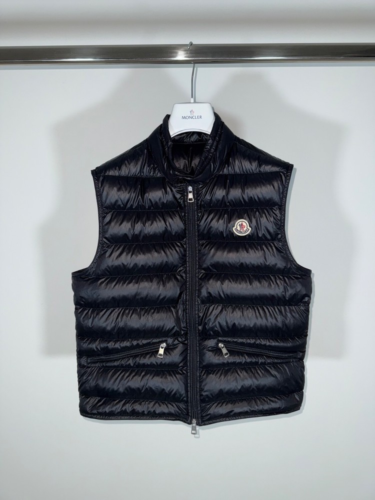 Moncler Gui Black Gilet Vest Size 2 S