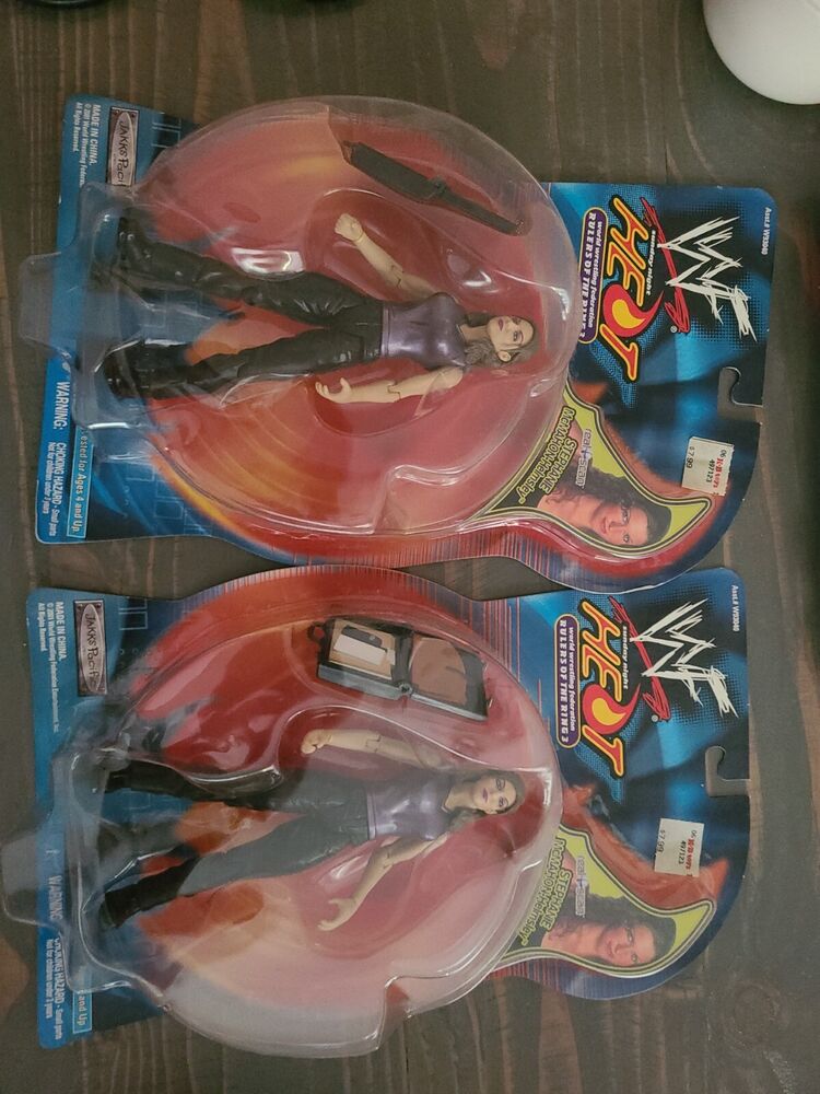 (2) 2001 WWF Jakks Stephanie McMahon Helmsley Wrestling figure Rulers Ring 3
