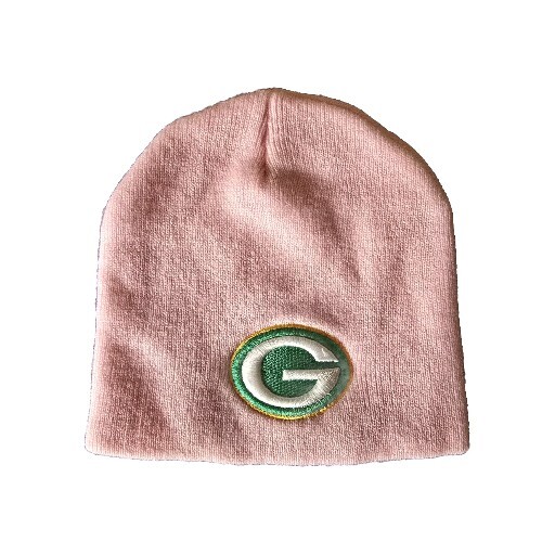 Vintage 2004 Pink Ribbed Knit Green Bay Packers Beanie Football Memorabilia