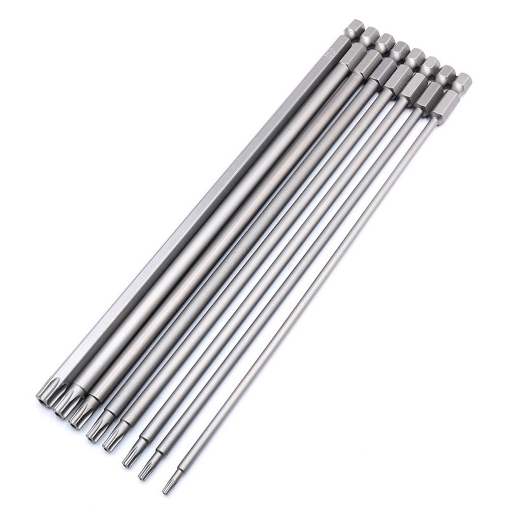Durable T8T40 Hex Shank Screwdriver Bits for Precision Unscrewing 7-78In