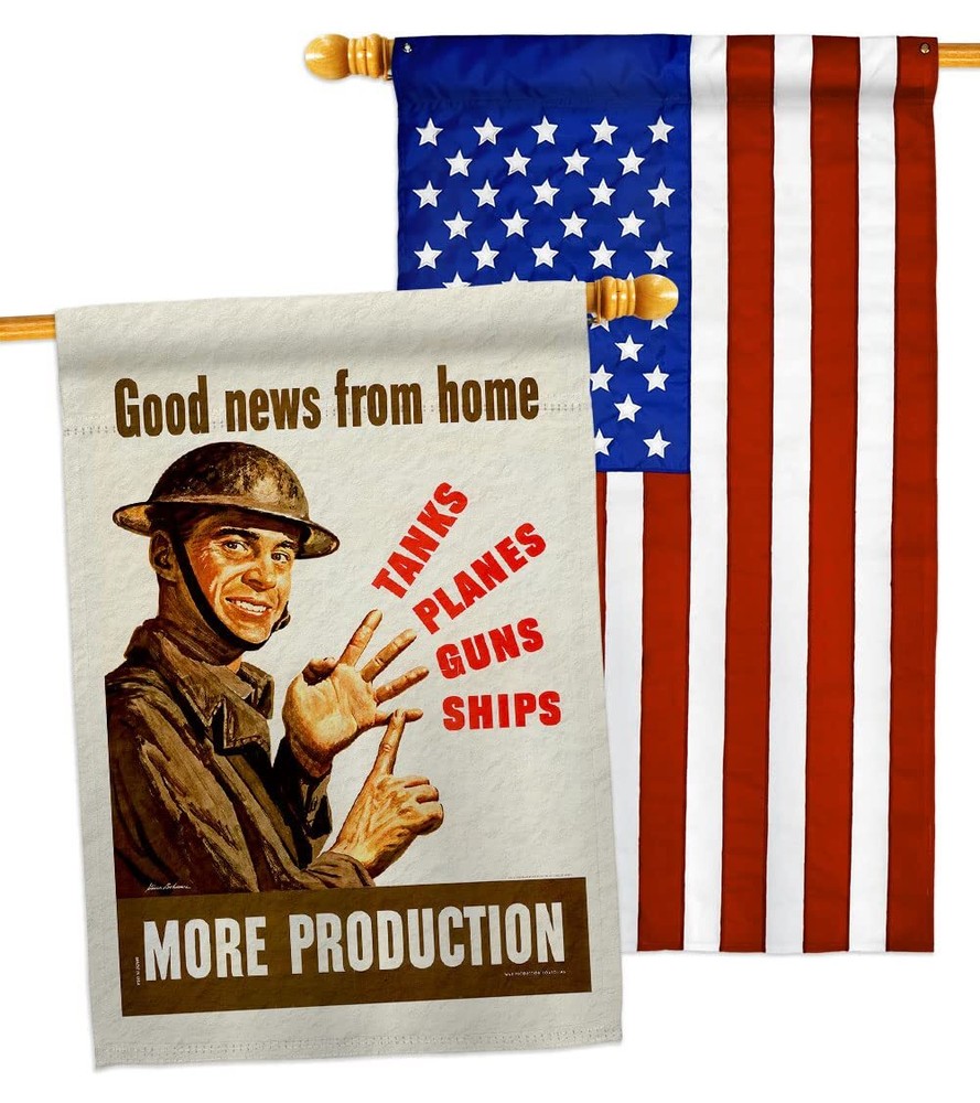 Good News From Home House Flag - Pack Armed Forces Military Service All Branc...