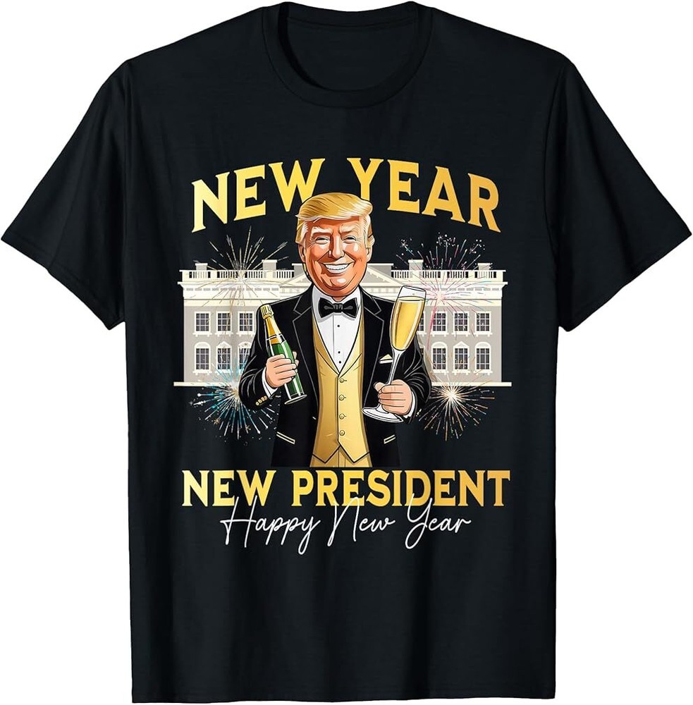 New Year New President Funny Trump New Years Eve Party 2025 T-Shirt-image