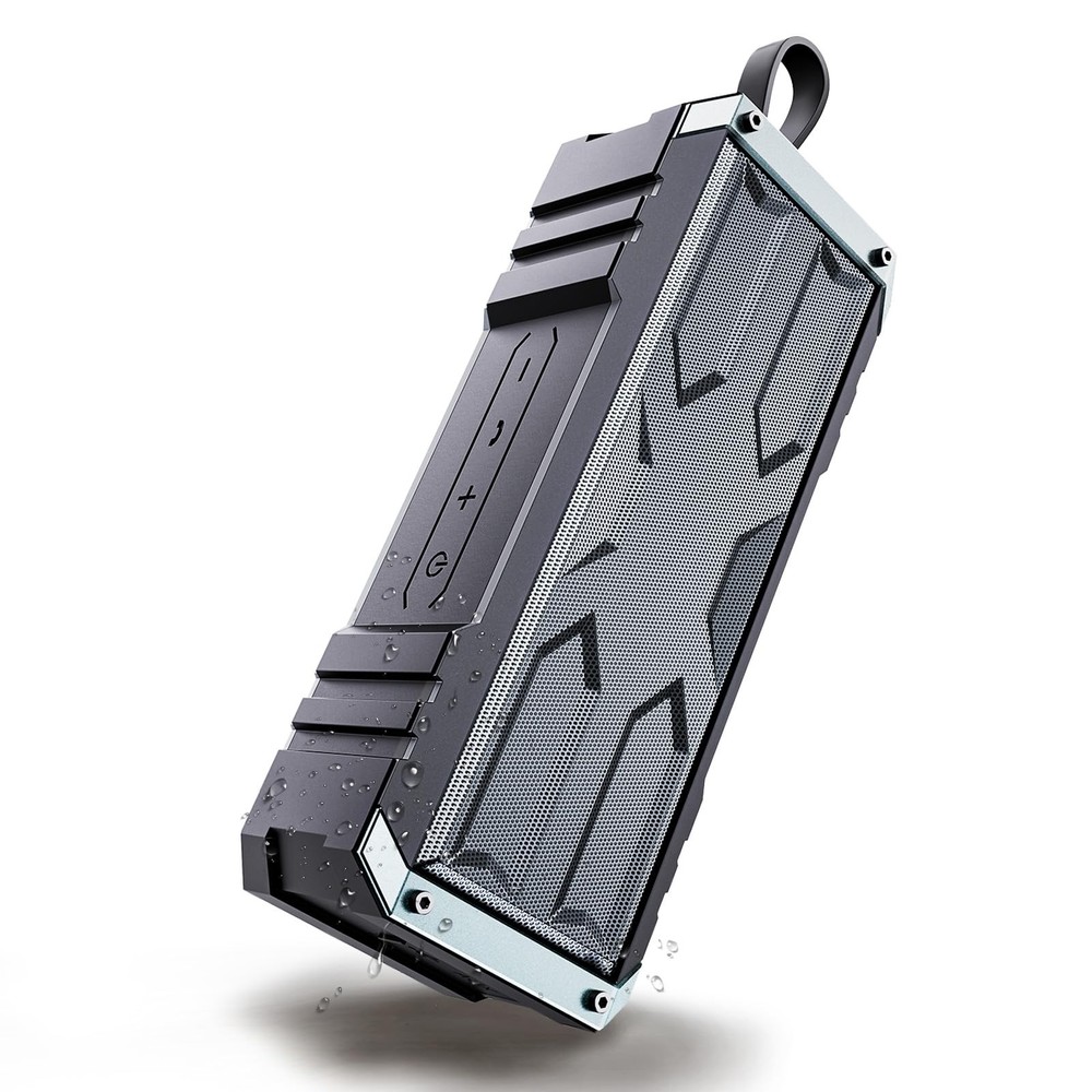 53W Rugged Bluetooth Speaker with 20W Stereo Sound IPX7 Waterproof