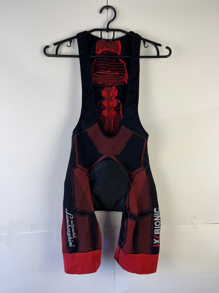 Xbionic Lamborgini Biking Bib Short Men's Black Made in Italy Size XL