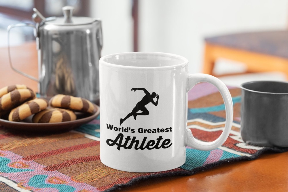 Worlds Greatest Athlete Funny White Coffee Mug for Sports Lovers  