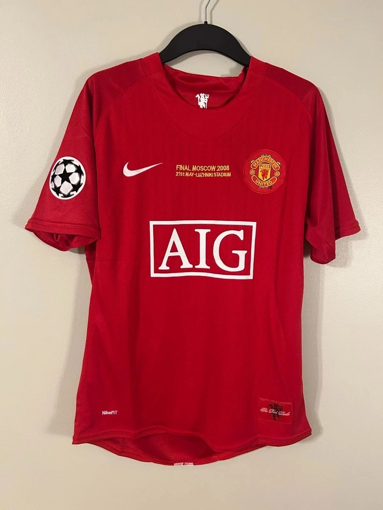 Manchester United Ronaldo #7 2007/08 Nike Home Jersey Football Shirt Size XL