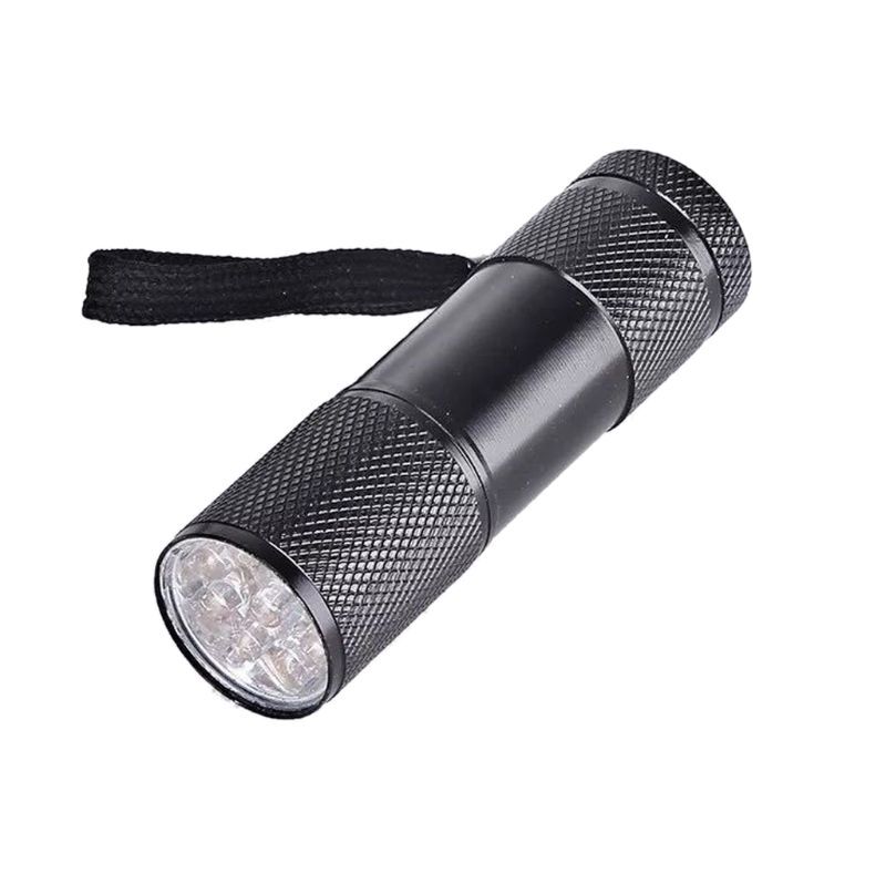 Compact 9-LED 395nm Black Light Torch for Detection and Inspection Tools