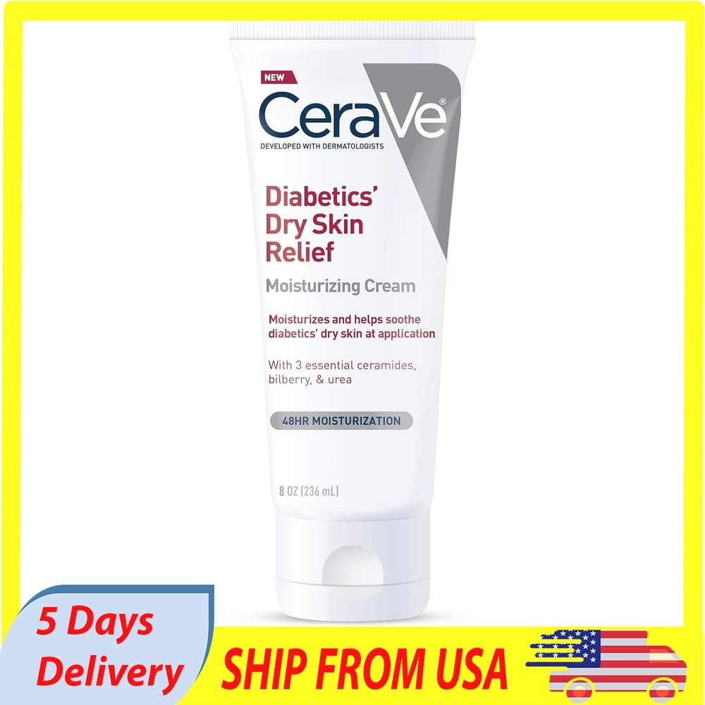 CeraVe Diabetics' Dry Skin Moisturizing Cream with Urea and Bilberry