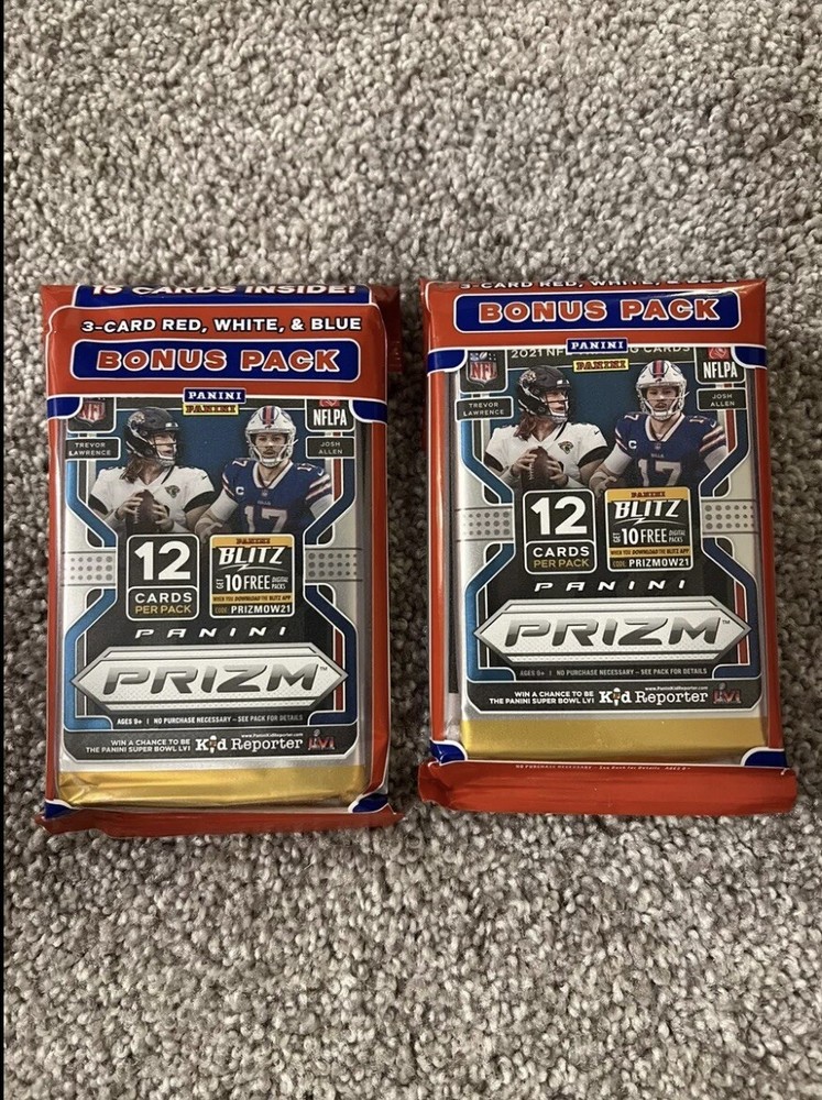 (2) Lot 2021 Panini Prizm NFL Football Factory Sealed Cello Packs Lawrence Chase