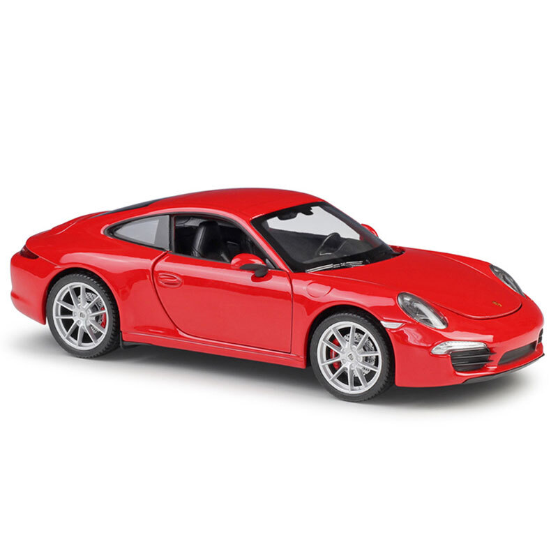 1:24 Porsche 911 Carrera S Model Car Diecast Toy Cars Collection for Men Red