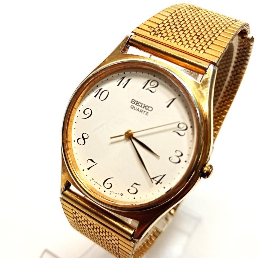 Seiko 9021 7000 Gold Round Operation Confirmed Watch