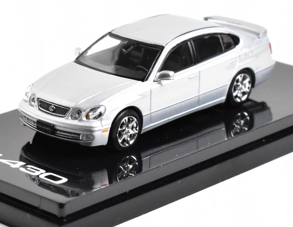 BN Hobby Japan 1:64 Silver GS430 Sedan Sports Model Diecast Metal Car