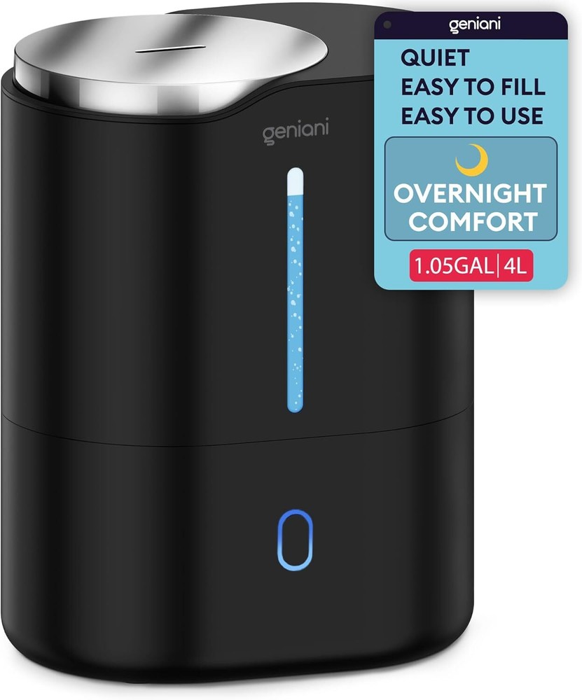 Ultrasonic Cool Mist Humidifier for Large Rooms 4L Easy-Fill Design