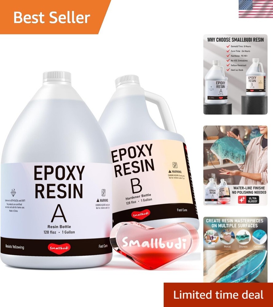 2-Gallon UV and Heat Resistant Epoxy Resin for Crafts