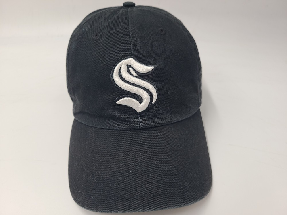 Seattle Kraken 47 Brand Strapback Adjustable Hat Cap Cotton Men NHL Hockey Black