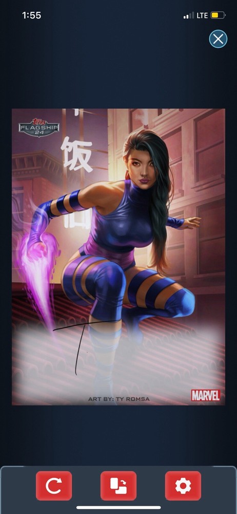 Topps Marvel Collect Psylocke Legendary Original Art Motion Sig Flagship '24