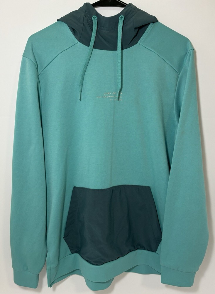 Nike Dri-Fit Hoodie Men’s Medium Blue Fleece Training Pullover DD1971-392