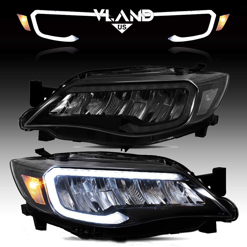 For 2008-2014 Subaru Impreza WRX [Halogen & Xenon Model] FULL LED DRL Headlights