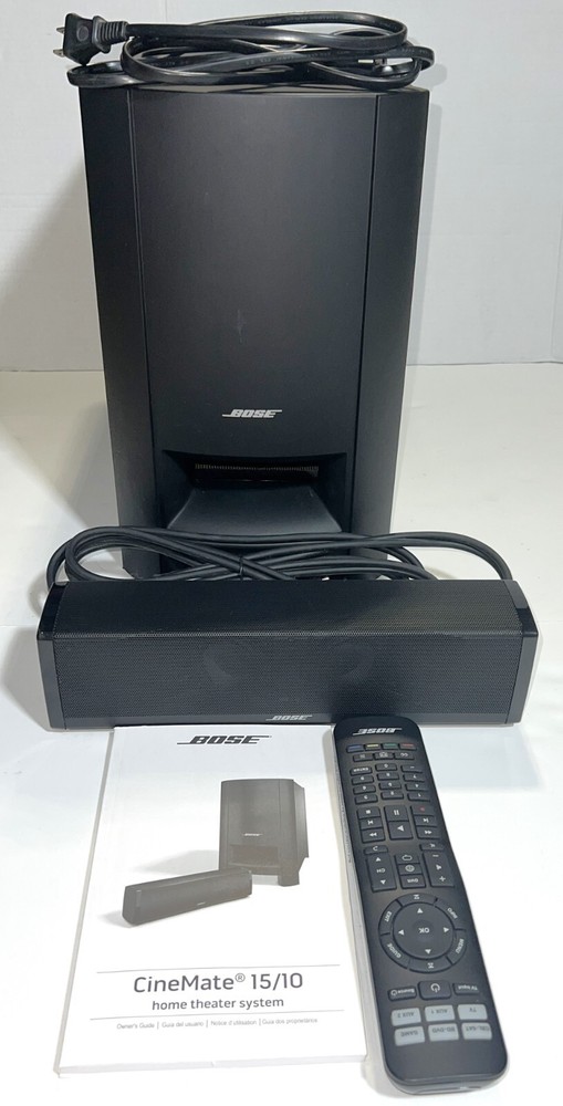Bose CineMate 15 Home Theater Cinema Speaker System IR Remote Control Soundbar