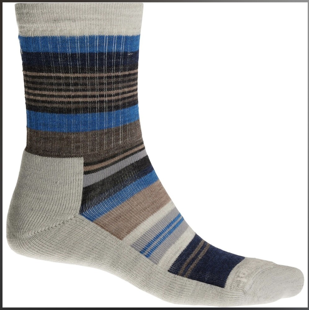 NWT Smartwool XL Joviansphere Striped Crew Socks in Ash & Navy