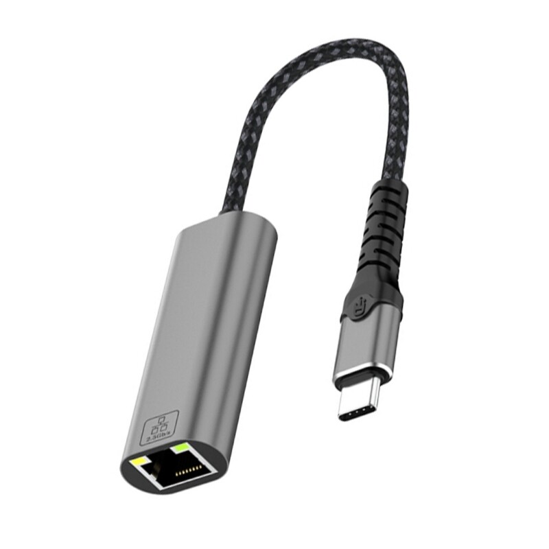 Aluminum USB Type C to RJ45 Ethernet USB Networking Adapter for Laptops