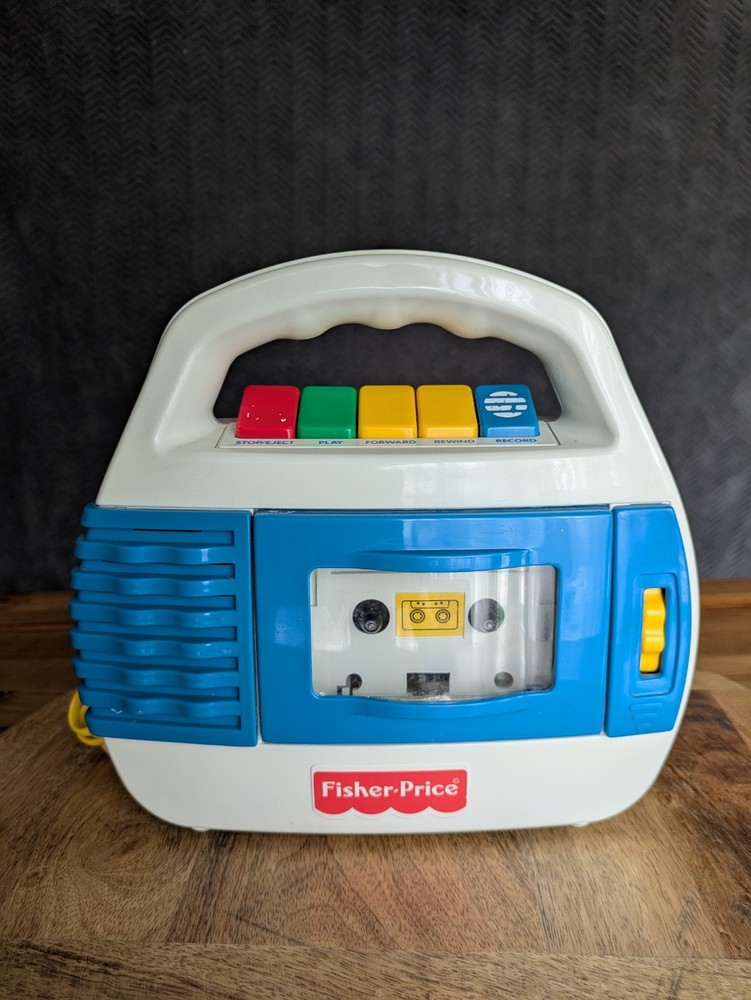 Vintage 1997 Fisher Price Cassette Tape Recorder Player with Microphone Model 73801