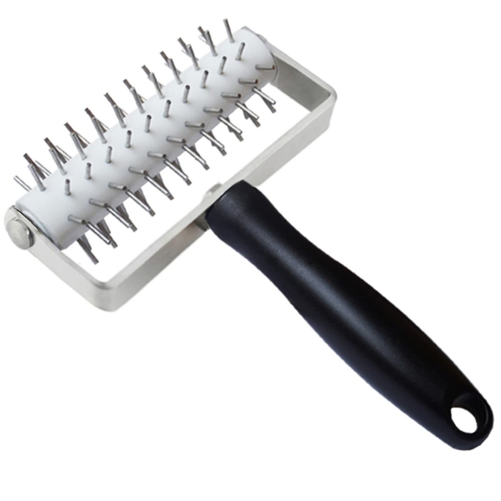 Pizza Dough Docker Roller Stainless Steel, Pizza Pin Puncher Dough Hole Maker...