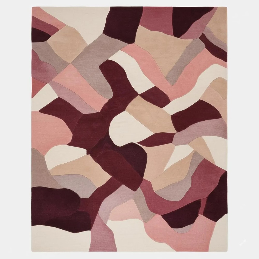 Hand-Tufted Wool Area Rug: Modern Geometric Design