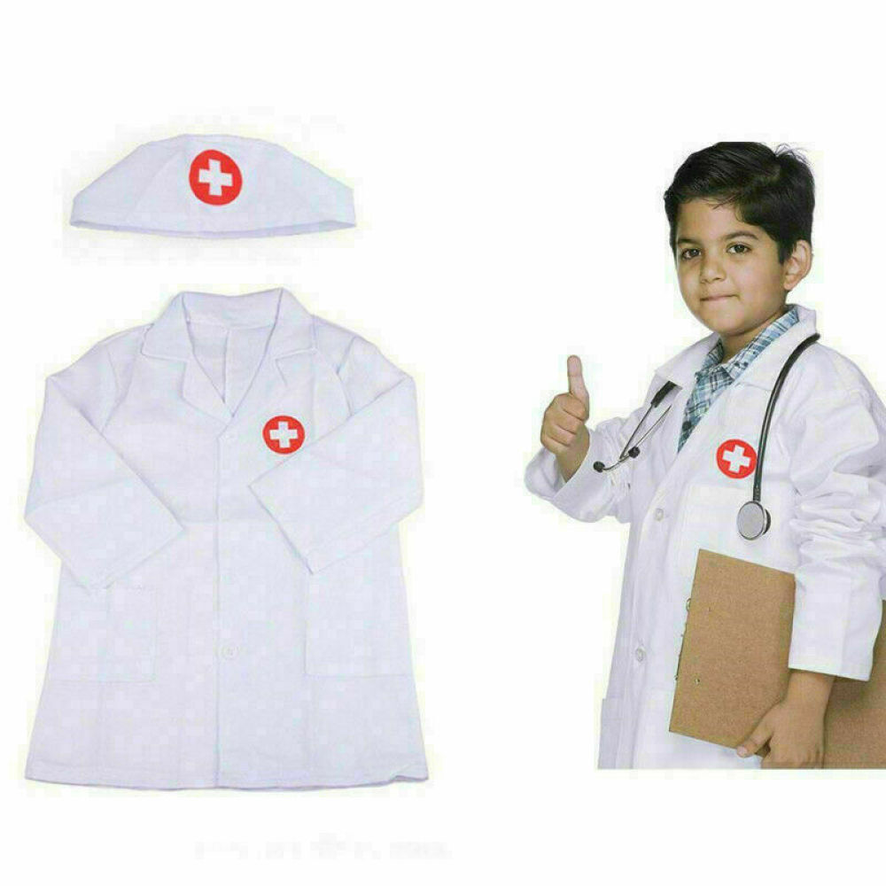 Kids Doctor Lab Coat Role Play Costume Dress Up Jacket