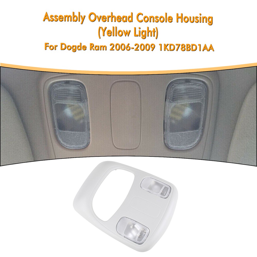Assembly Overhead Light Console Housing Kit For Ram 1500 2500 3500 2006-2009 1PC