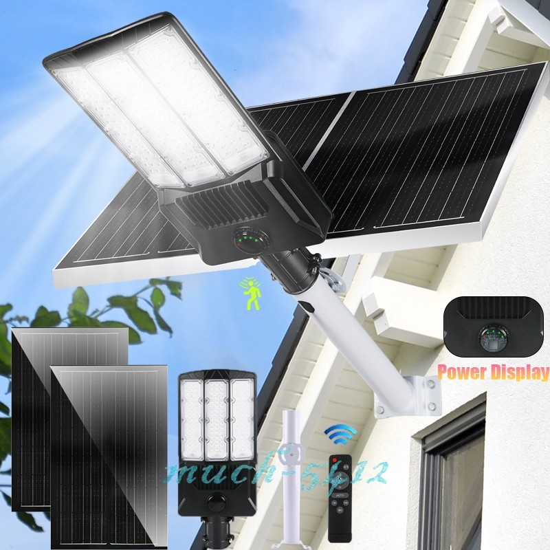 16000W Commercial Solar Street Light Dusk to Dawn Lamp for Parking Lot Road Yard