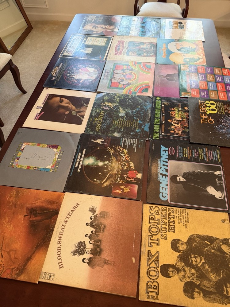 Lot of 20 Vintage Vinyl Albums Various 60s Artists Pop Rock See Desc & Pics