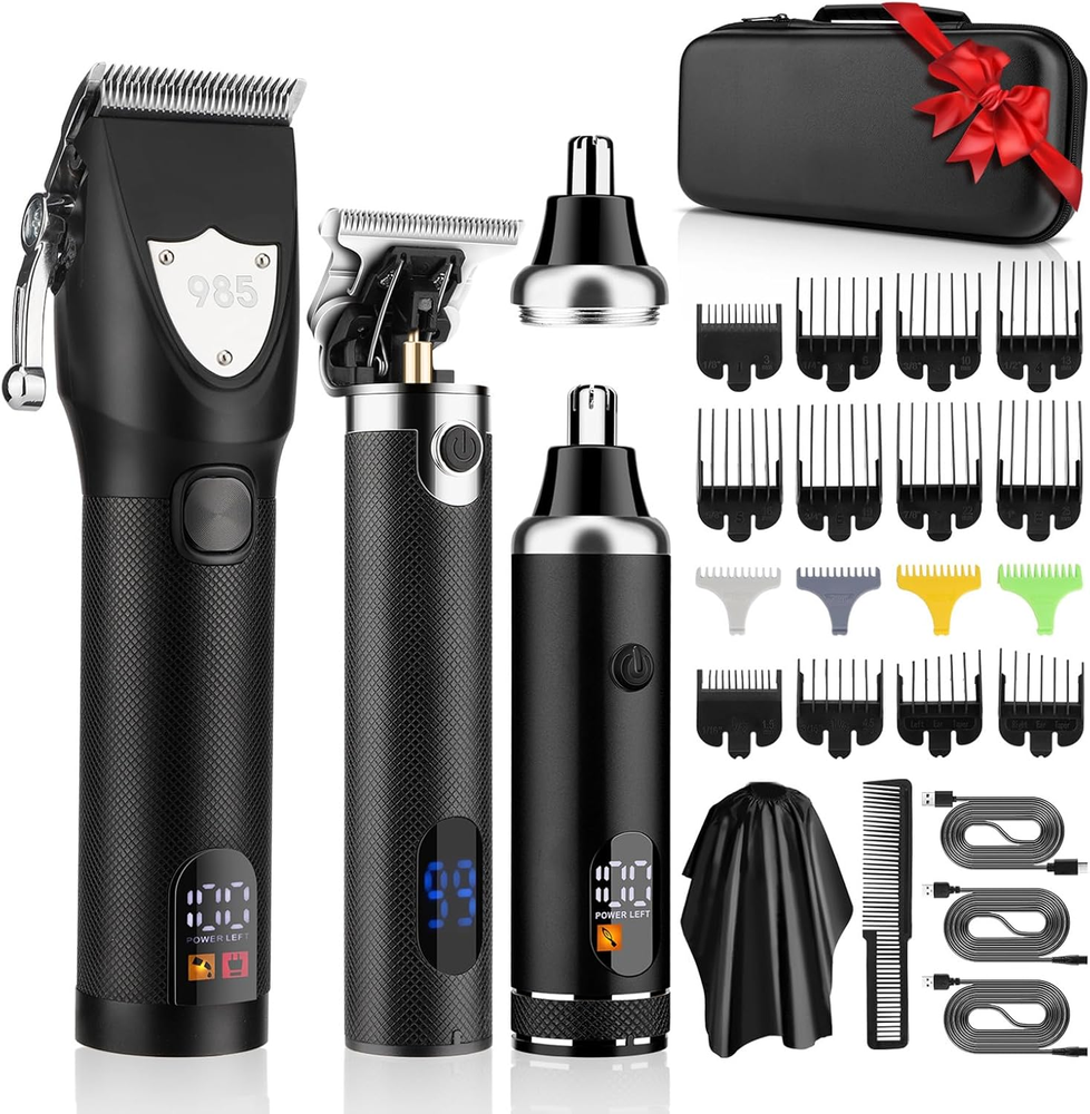 Hair Clipper for Men T Blade Zero Gapped Nose Hair Trimmer Set, Professional Cor