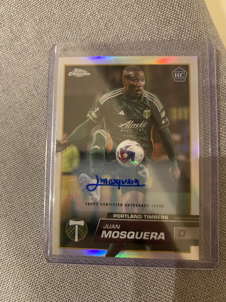 2023 Topps Chrome MLS  Juan Mosquera Rookie Card Autograph Auto Silver Refractor