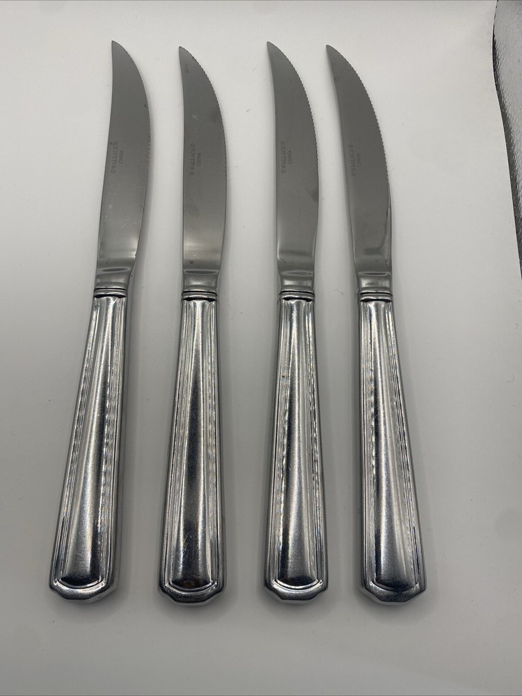 4 Wallace HARLOW Stainless Flatware Steak Knives