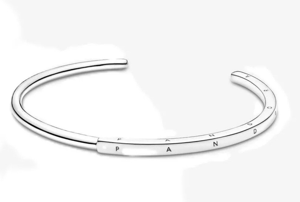 Authentic Pandora Signature I-D Bangle Bracelet #599493C00