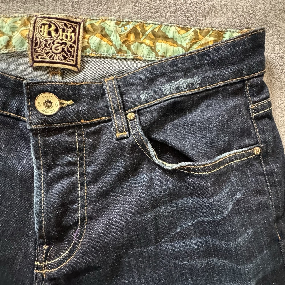 Rich And Skinny Jeans Womens  28 Blue Straight USA Made Casual Classic Modern